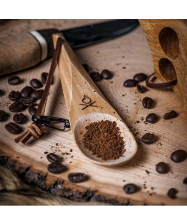 Berleben Dursten Kanu Spoon - Handcrafted Wooden Camping Utensil with Carabiner & Lanyard - Natural Hardwood Nordic Design - Lightweight & Durable - Buy Online on GoSupps.com