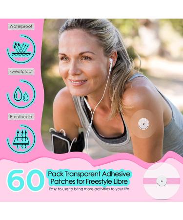48 Pack Waterproof Adhesive Patches for CGM Sensor - Pink - Shower, Swimming, Cycling, Running - Buy Online on GoSupps.com
