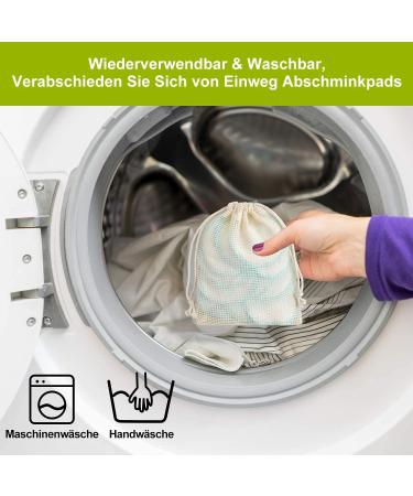 Caiming Washable Makeup Removal Pads - 12 Reusable Bamboo & Cotton Cleansing Pads with Laundry Net | Eco-Friendly Cosmetic Care - Buy Online on GoSupps.com