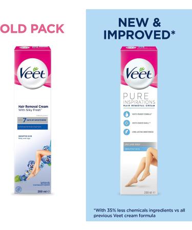 Veet Hair Removal Cream for Sensitive Skin - Aloe Vera & Vitamin E (200ml) - Buy Online on GoSupps.com