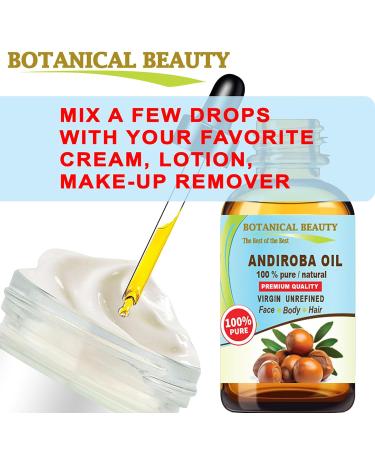 Botanical Beauty Brazilian ANDIROBA OIL 100% Pure Natural Virgin Unrefined Cold-pressed carrier oil 1 Fl oz 30 ml For Face Skin Body Hair Lip Nails Rich in vitamin C vitamin E - Buy Online on GoSupps.com
