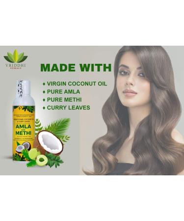  QURA QURA Amla Hair Oil with Methi (fenugreek) and curry leaves to reduce hair loss and rejuvenate hair follicles - Ayurvedic hair growth preservative-free and chemical-free - 100 ml - Buy Online on GoSupps.com
