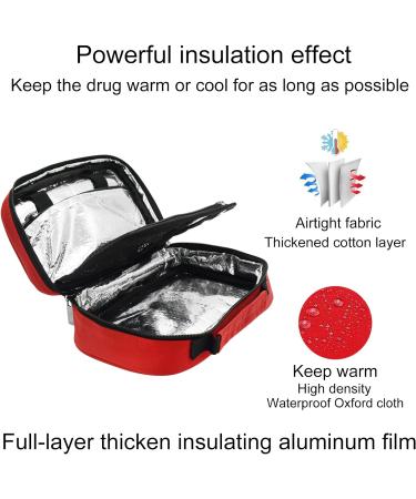 Insulin Cooler Travel Case - Diabetic Medication Cooler Bag with 4 Ice Packs (Blue) - Buy Online on GoSupps.com