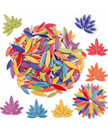 Youway Style Ceramic Mosaic Tiles for Crafts  568g Petal Mosaic Pieces Ceramic Tiles for Art Supplies Mosaic Garden Kit(Mixed Colors 20 Ounce) Multicolor - Buy Online on GoSupps.com