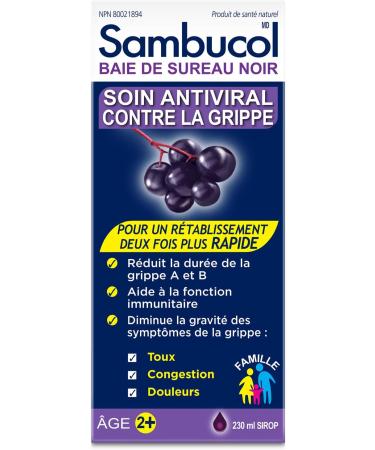 Sambucol Black Elderberry Anti-Viral Flu Care | Quickly Relieves Cold & Flu Symptoms | Immune Support & Antioxidant | Ideal for Families | Syrup 230 mL blue Anti-Viral Flu Care 230 ml (Pack of 1) - Buy Online on GoSupps.com