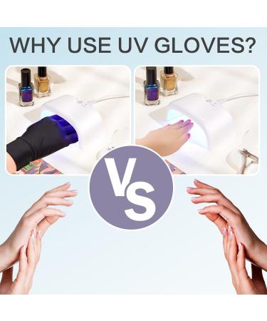 ZOCONE 4 Pairs Anti UV Gloves for Gel Nail Lamp Fingerless UV Gloves for Gel Nails Professional Manicure UV Gloves Unisex Elastic UV Protection Gloves for Gel Nails for Nail Art/Driving/Outdoor - Buy Online on GoSupps.com