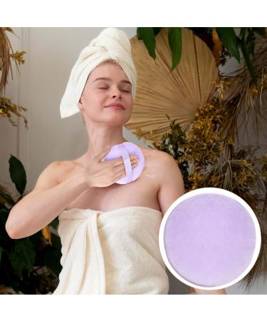 Ultra Soft 5 Inch Powder Puff - Washable Velour for Body & Face Powder - Large Loose Powder Puff in Purple - Buy Online on GoSupps.com