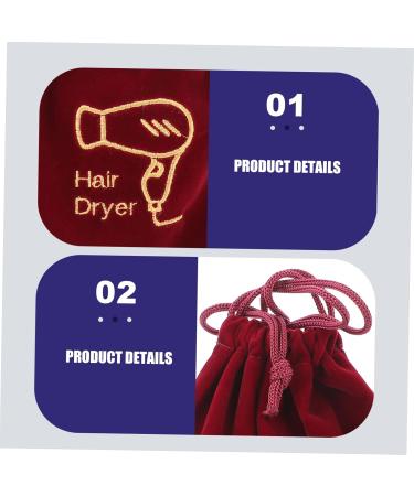 WOONEKY 6 Pcs Storage Bag Drawstring Bag Hair Dryer Travel Bag Hair Dryer Bag Hair Accessory Pouch Fabric - Buy Online on GoSupps.com