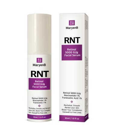 Anti-Aging Serum with Retinol 5000IU Niacinamide Tranexamic Acid - Skin Firming & Tone Enhancing 1Fl Oz