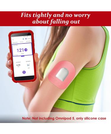 Buy Silicone Case for Omnipod 5 | Soft Gel Skin Cover by YOUSHARES - Red Protection for Your Omnipod Device - Buy Online on GoSupps.com