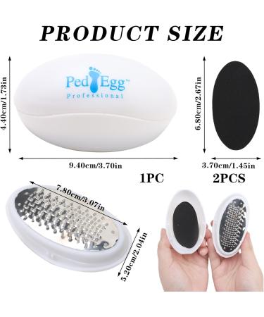 Creative Egg Foot Grinder Portable Egg Callus Remover Durable Manual Pedicure Tools for Dead Skin Removal White Highly Effective Callus Remover Wake up Velvety Feet for Foot Spa Home Salon - Buy Online on GoSupps.com
