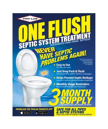 Septic Tank Treatment - 3 Month Supply Of Septic Treatment- Dissolvable Septic Tank Treatment Packets - Use Septic Treatment Enzymes Packets Monthly To Prevent Expensive Septic Tank Backups