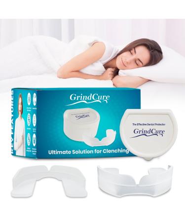 Grind Cure Pack Of 2 | One Size Fits all | Best Solution for Bruxism | Dentist s choice mouth guard | Jaw Clenching Relief | BPA & Latex Free | Nightguard for Teeth Clenching | Ready to Use Anti Grinding Teeth Protectors