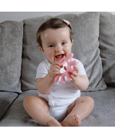 Buy Silicone Teething Bite Ring for Babies - 2-Pack | Toddler Teeth Relief | Perfect Shower Gifts - Green & Pink - Buy Online on GoSupps.com