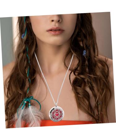 SOESFOUFU 1 Set Necklace Essential Oil Necklace Wrist Chain Chic Perfume Necklace Women Pendant Necklace Hollow-Out Perfume Necklace Stainless Fragrance Necklace Women Necklace - Buy Online on GoSupps.com