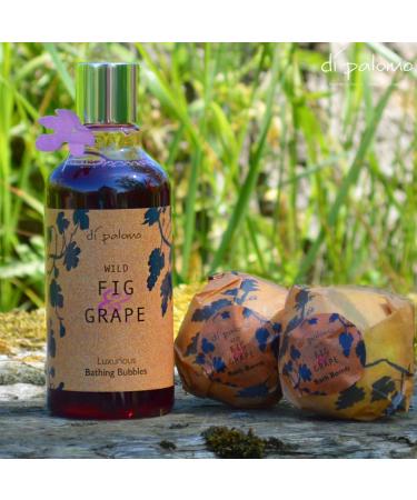 Di Palomo Vegan Wild Fig & Grape Luxury Bathing Collection: Bathing Bubbles and Bath Bombs Set - Buy Online on GoSupps.com