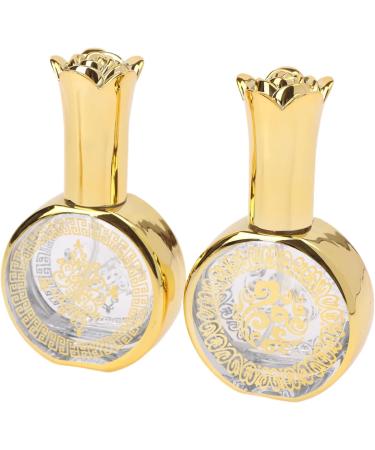 Yawdil 20ml Refillable Sample On Container Perfume Essential Gold Bottles Crystal Bottles Oil Glass Gold Electroplated Decorative Travel Empty Mini Carved Liquid Pressed Glass Bottle One Color RY0691 - Buy Online on GoSupps.com