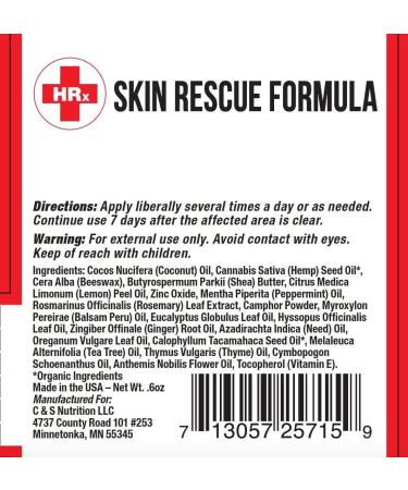 Skin Rescue Formula for Clear Skin - Herp Stop Discreet - 100% Natural with Peppermint Oil, Shea Butter, Zinc, Tea Tree, and Coconut Oil - 0.5 oz - Buy Online on GoSupps.com