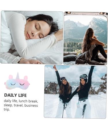 Lurrose 3-Piece Animal Plush Nap Patch Gift Set - Cute Cartoon Train Travel Eyeshade for Rest and Yoga - Soft Blackout Mask for Christmas Night - Buy Online on GoSupps.com