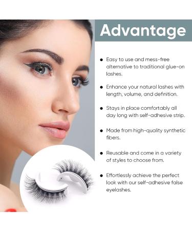 3 Pairs Reusable Self-Adhesive Eyelashes - Waterproof & Natural Look - Easy to Apply - Buy Online on GoSupps.com