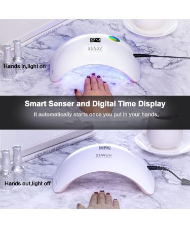 SUNUV UV LED Nail Lamp for Gel Nails - Professional Nail Dryer with 3 Timers | Home DIY & Nail Salon Curing Lamp - Buy Online on GoSupps.com