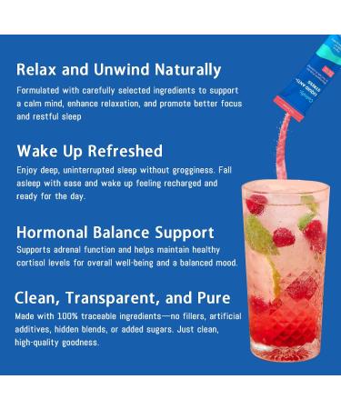 Liquid Anti Stress Cortisol | Liquid Magnesium Drink Cortisol | L-Theanine Ashwagandha Magnesium Ashwagandha | 20 Packets | Sugar Free - Buy Online on GoSupps.com