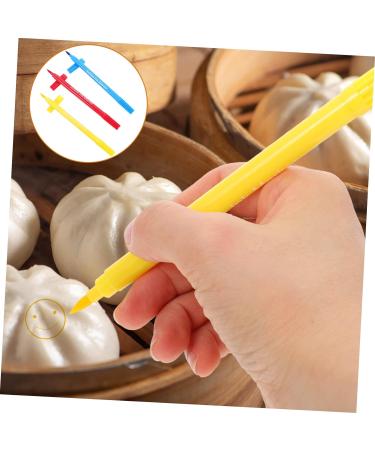 Mikinona 3pcs Baking Pen Gummy Foods Baking Marker Pen Dual Pens for Cookie Decorating Edible Color Pens Eggs Painting Drawing Pen Edible Color Markers Red Pen Plastic Bicuspid Tool - Buy Online on GoSupps.com