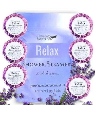 Relax Shower Steamers 6 Pack 100% Essential Oils