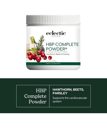 Eclectic Herb - HBP Complete Powder | Natural Blood Pressure Support + Cardiovascular Support | Heart Health | Hawthorn Beets Garlic Celery Juice | Vegan Non-GMO Gluten Free (3.2 oz | 90 g) - Buy Online on GoSupps.com