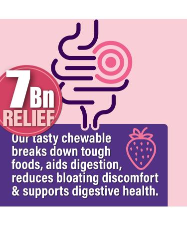 Gas & Bloating Support for Women and Men 7 Billion CFU Chewable Probiotics & Lactobacillus Reuteri Daily Digestive Enzymes for Occasional Bloating Gut Comfort & Digestive Health Strawberry 30 Count (Pack of 1) - Buy Online on GoSupps.com