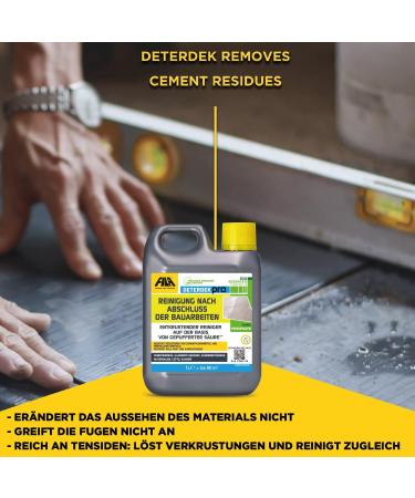 FILA Surface Care Solutions DETERDEK PRO anti-incrustation cleaner based on buffered acid: excellent for cleaning after construction work to remove cement residues 1 L - Buy Online on GoSupps.com