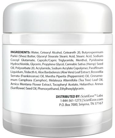 SciatiFlex Maximum Strength Sciatic Cream - Relieve Sciatic Nerve Pain in Lower Back Hips & Legs | Hemp & Arnica Formula - 4oz - Buy Online on GoSupps.com