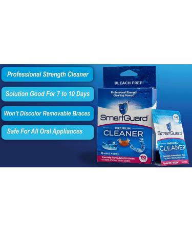 SmartGuard Premium Cleaner Crystals (110 Cleanings) - Removes Stain, Plaque & Odor for Dentures, Clear Braces, Mouth Guard & Retainers - Buy Online on GoSupps.com