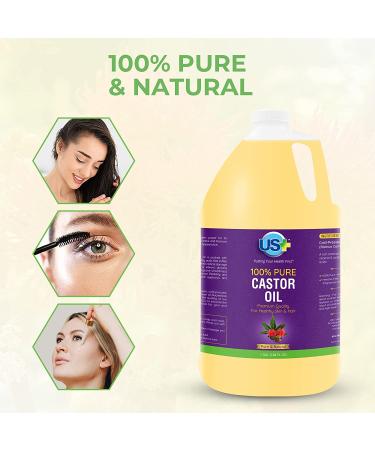 Premium USP Grade 100% Pure Castor Oil - 1 Gallon | Cold-Pressed, Unrefined & Hexane-Free - Buy Online on GoSupps.com