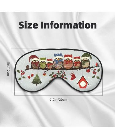 Buy Cute Christmas Owls on Branch Unisex Sleeping Eye Mask | Soft Adjustable Eye Mask for Comfortable Sleep - Buy Online on GoSupps.com