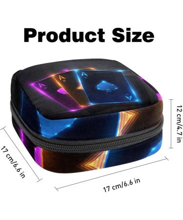 Ace Poker Map Women's Portable Period Bag with Storage Pocket - Menstrual Cup Bag for Girls & Women - International Shipping Available - Buy Online on GoSupps.com