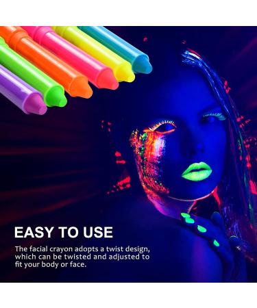 Glow in The Dark UV Body Paint Crayons Set - Face & Body Painting Kit for Adults & Kids - Perfect for Halloween, Birthday Parties & Masquerades - Buy Online on GoSupps.com