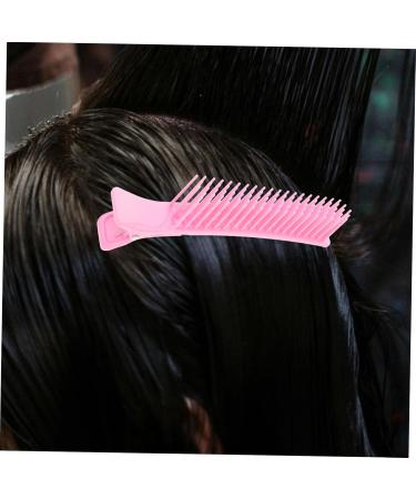 FRCOLOR Hair Salon Clip Salon Clips Nonslip Hair Clips Hair Styling Tools Haircut Clips Styling Hair Clips Hairdressing Hairpin Parting Comb Clips Grip Clips for Hair Sectioning Bill Clips 14.20X3.00X2.30CM Pink - Buy Online on GoSupps.com
