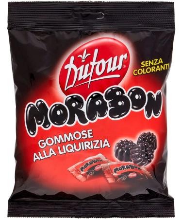 Italian Gourmet E.R. Dufour Morabon Pack of 6 rubber candies with natural licorice extract 150g