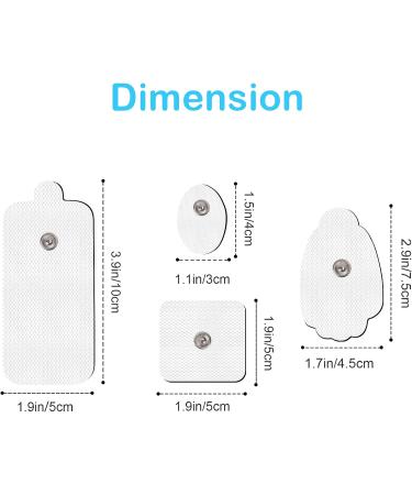 Brilnurse TENS Unit Pads Upgraded 20 Pieces Replacement Electrode Pads Snap TENS Machine Electrode Pads Self-Stick Performance and Non-Irritating Design for Electrotherapy Reuse More Than 45 Times - Buy Online on GoSupps.com