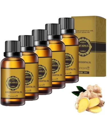 Belly Drainage Ginger Oil, Ginger Essential Oil, Belly Drainage Ginger Oil, Relax Massage Liquid. (5pcs)