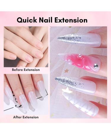 Makartt Poly Nail Extension Gel: Nail Thickening Acrylic Extension - Starter Polish Pink & White - Buy Online on GoSupps.com