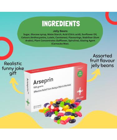 Funny Gift Novelty Joke Pill Box Prank with 100g Jelly Beans Sweets Small Gifts Retirement Gifts for Men Him Silly Gifts Valentines Day Birthday Gifts for Mum Dad Son Daughter Boyfriend Arprn - Buy Online on GoSupps.com