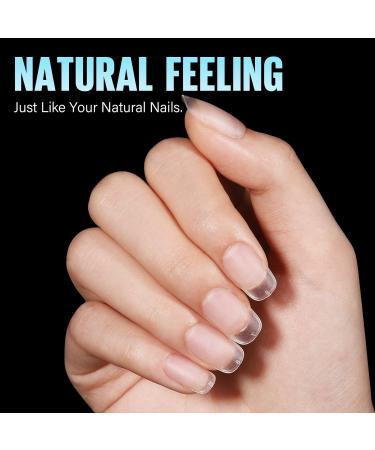 Tomicca Square Oval Short Nail Tips - 240 Pre-Shaped Gel & Acrylic Full Cover Tips | 12 Sizes - Perfect Half Matt Finish - Buy Online on GoSupps.com