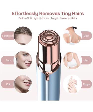 Gurelax Facial Hair Removal for Women - Rechargeable Painless Hair Remover with 2 Replacement Heads - Lady Face Electric Razor for Upper Lip, Chin, Mustache - Buy Online on GoSupps.com