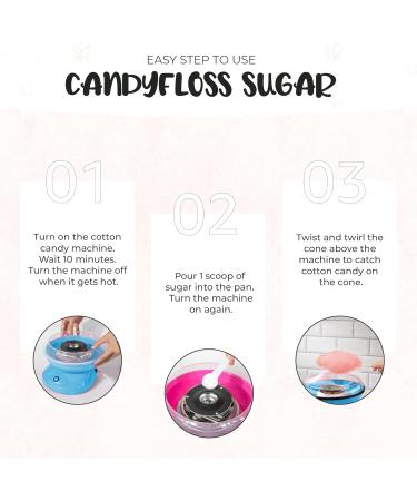 Baking Beauty and Beyond Premium Raspberry Flavour Floss Sugar - 800g Bulk Cotton Candy Flossing Sugar with Natural Ingredients for Every Occasion - Buy Online on GoSupps.com