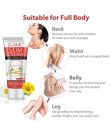 Hot Cream Slimming Fat Burning Cream for Belly, Waist, and Buttocks - Firming & Moisturizing Formula for Women/Men - Goodbye Cellulite - Weight Loss Body Massage - Buy Online on GoSupps.com