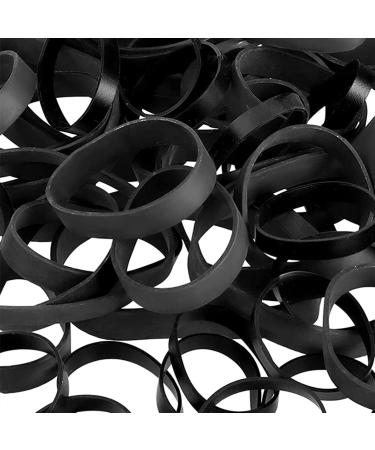 Tactical Rubber Bands Black - 100 Pieces 2 Size Heavy Duty UV Heat Cold Resistant Thick Strong Elastic Wide Bands Outdoor Hiking Backpacking Survival Camping Biking Fixed Item