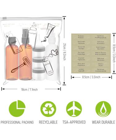 Amathings Travel Bottles Set - 100ml Refillable Containers for Liquids - Perfect for Hand Luggage - Durable Travel Cosmetics Bottles - Buy Online on GoSupps.com
