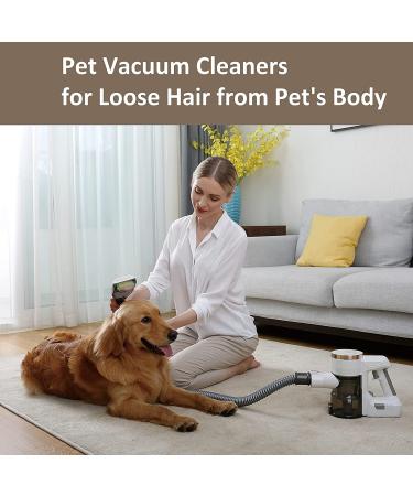 Cordless Pet Vacuum Cleaner with Grooming Brush - Professional Shedding Tool Kit for Dogs and Cats - Buy Online on GoSupps.com
